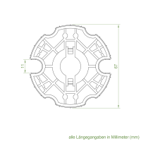 Geiger Rohrmotor Adapter- Mitnehmer | Rundnut- Welle 70 mm | Storma, Renson