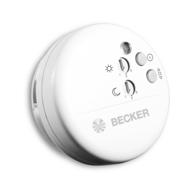 Funk Licht- und Sonnensensor mit Glasbruchsensor Centronic SensorControl SC431-II in weiß.
