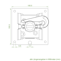 Becker Motorlager Blendkappe für Steckzapfen Ø 20 mm | für Becker Antriebe Serie P/R