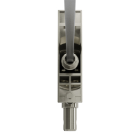 Geiger Gelenklager 90°- G057 | Grundplatte 22 x 85 mm | Kurbelzapfen 12,9 mm | 6 mm Vierkant - Länge 300 mm