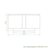 Becker Adapter für Rundrohr 38 x 1 / 40 x 2 | für Becker Antriebe Serie P