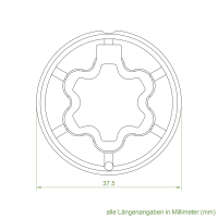 Set 2/P | Becker Adapter-Set für Rundrohr 40 x 1 / 42 x 2 | für Becker Antriebe Serie P