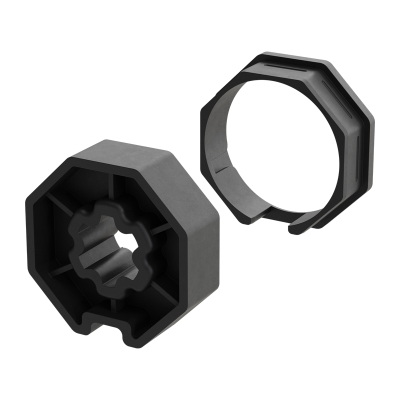 Technische Zeichnung von Adapter-Mitnehmer für Achtkant Stahlwelle SW 50.