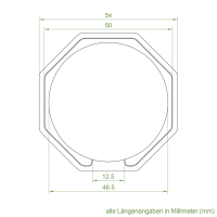Set 1/R | Becker Adapter-Set für Achtkant-Stahlwelle SW 50 | für Becker Antriebe Serie R