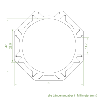 Set 2/R | Becker Adapter-Set für Achtkant-Stahlwelle SW 60 | für Becker Antriebe Serie R