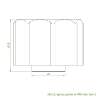 Set 2/R | Becker Adapter-Set für Achtkant-Stahlwelle SW 60 | für Becker Antriebe Serie R
