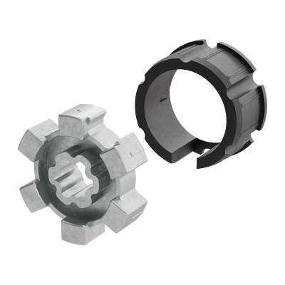 Technische Zeichnung von Adapter-Mitnehmer für Nutwelle 63 N Alu Druckguss.