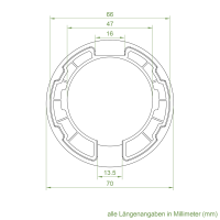 Set 11/R | Becker Adapter-Set für Nutwelle Forjas 70 | für Becker Antriebe Serie R
