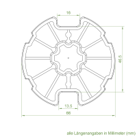 Set 11/R | Becker Adapter-Set für Nutwelle Forjas 70 | für Becker Antriebe Serie R