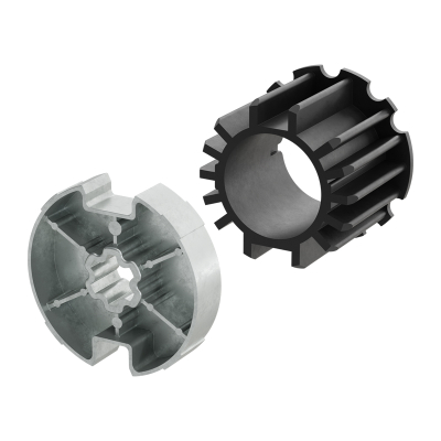 Technische Zeichnung von Adapter und Mitnehmer für Nutwelle DW 78.
