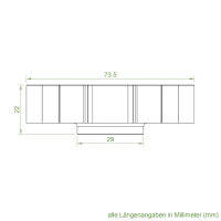 Set 14/R | Becker Adapter-Set für Nutwelle DW 78 | für Becker Antriebe Serie R