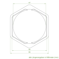 Set 3/R | Becker Adapter-Set für Sechskantwelle B 60 | für Becker Antriebe Serie R