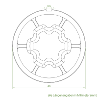 Set 4/P | Becker Adapter-Set für Rundrohr Ø 50 mm | für Becker Antriebe Serie P