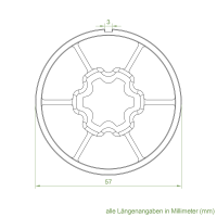 Set 4/R | Becker Adapter-Set für Rundrohr Ø 60 mm | für Becker Antriebe Serie R