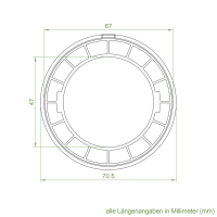Set 10/R | Becker Adapter-Set für Rundrohr Ø 70 mm | für Becker Antriebe Serie R