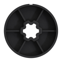 Technische Zeichnung des Laufrings für Rundrohr Ø 70 mm mit Bemaßung.