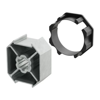 Set 1/L | Becker Adapter-Set für Achtkant-Stahlwelle SW 70 | für Becker Antriebe Serie L