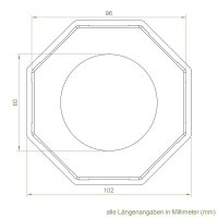 Set 8/L | Becker Adapter-Set für Achtkant-Stahlwelle SW 102 | für Becker Antriebe Serie L