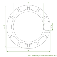 Set 6/L | Becker Adapter-Set für Nutwelle DW 85 | für Becker Antriebe Serie L