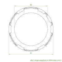 Set 4/L | Becker Adapter-Set für Rundrohr Ø 83/85 mm | für Becker Antriebe Serie L