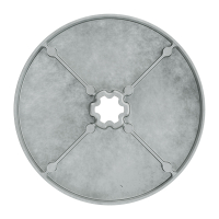 Technische Zeichnung des Laufrings für Rundrohr Ø 133 mm mit Bemaßung.