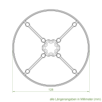 Set 12/L | Becker Adapter-Set für Rundrohr Ø 133 mm | für Becker Antriebe Serie L