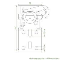 Becker Universal-Wandlager für Steckzapfen Ø 25 mm | für Becker Antriebe Serie L