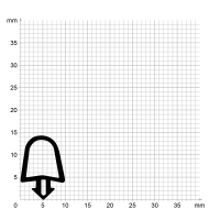Zeichnung des Dichtungsprofils der Schlauchdichtung SL001.