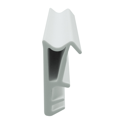 3D Modell der Flügelfalzdichtung FF001 in weiß für seitliche Nuten.