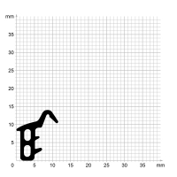 Zeichnung des Dichtungsprofils der Mitteldichtung MI002...