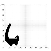 Zeichnung des Dichtungsprofils der Mitteldichtung MI003...