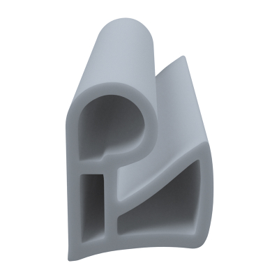 3D Modell der Stahlzargendichtung SZ010 in grau für seitliche Nuten zum Türblatt.