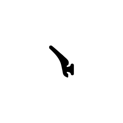 Muster - Anschlagdichtung AS005 | schwarz | ca. 10 cm