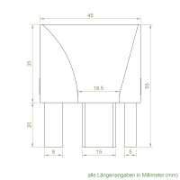 Einlauftrichter 50 x 45 mm | Sonderanfertigung