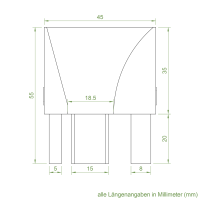 Einlauftrichter 50 x 45 mm | Sonderanfertigung