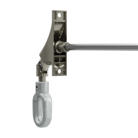 Geiger Gelenklager 90° - G118 | NHK | Grundplatte 22 x 85 mm | Zinköse | 7 mm Sechskant - Länge 300 mm