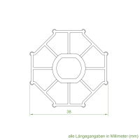 Geiger Rohrmotor Mitnehmer - Adapter | 8-kant-Welle 40 mm