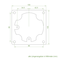Geiger Befestigungsplatte für SOLIDline Motoren mit MOR- Motorkopf