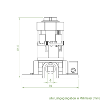 Geiger Kegelradgetriebe K124 | Untersetzung 3:1 | Freilauf links | 6mm Vierkant | für SW 40