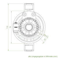 Geiger Kegelradgetriebe K125 | Untersetzung 3:1 | Freilauf rechts | 6mm Vierkant | für SW 40