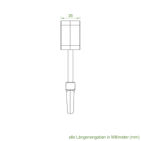 Geiger Schneckengetriebe 7:1 | ohne Bund | verlängerte Öse 94 mm