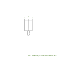 Geiger Schneckengetriebe 7:1 | ohne Bund | ohne Öse | blank