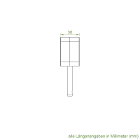 Geiger Markisengetriebe MSG 221 |  7:1 | blank | 13 mm Innenvierkant | ohne Öse | mit Endanschlag | ohne Bund