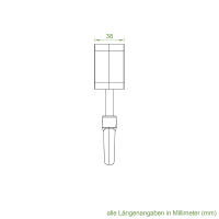 Geiger Schneckengetriebe 7:1 | mit Bund | o. AB | verlängerte Öse | blank