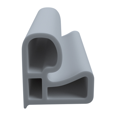 3D Modell der Stahlzargendichtung SZ187 in grau für seitliche Nuten zum Tüblatt.