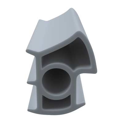 3D Modell der Stahlzargendichtung SZ308 in grau für senkrechte Nuten zum Tüblatt.