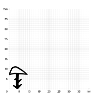 Zeichnung des Dichtungsprofils der Schlauchdichtung SL006.