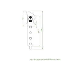 Einlauftrichter Universal | für Mini Rollladenführung | mit tiefgezogener Bohrung
