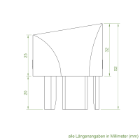 Einlauftrichter 32 x 42 mm | Sonderanfertigung
