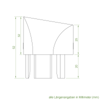Einlauftrichter 32 x 42 mm | Sonderanfertigung